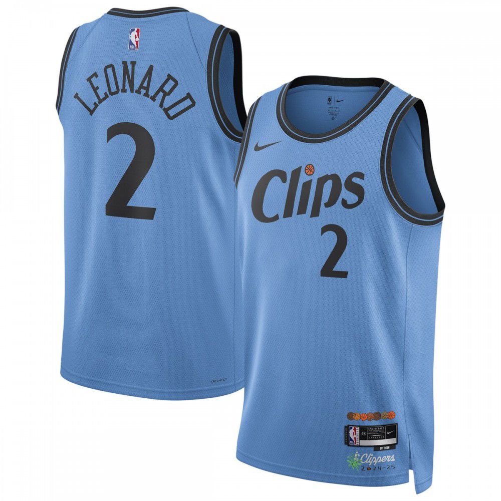 Kawhi Leonard LA Clippers Unisex 2024/25 Swingman Player Jersey - City Edition - Light Blue-Pro Kit Vault | Brand New 26/27 Sports Jerseys